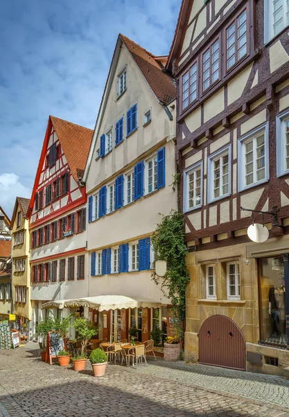 Rua Com Casas Históricas Tubingen Alemanha — Fotografia de Stock