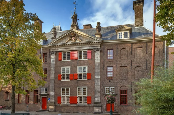 Historisch Gebouw Het Centrum Van Leiden Nederland — Stockfoto