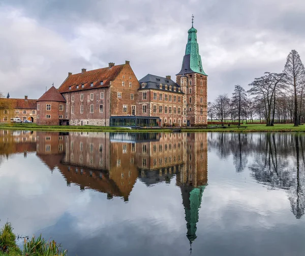 Kale Muensterland Kuzey Ren Vestfalya Almanya Raesfeld Göle Yansıması Ile — Stok fotoğraf