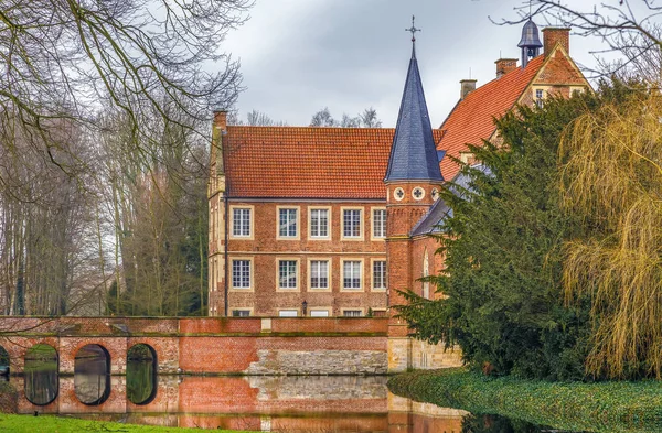 Castelo Hulshoff Burg Hulshoff Castelo Água Wasserschloss Localizado Havixbeck Área — Fotografia de Stock