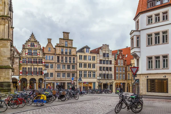 Prinzipalmarkt Est Une Rue Historique Avec Des Bâtiments Avec Des — Photo