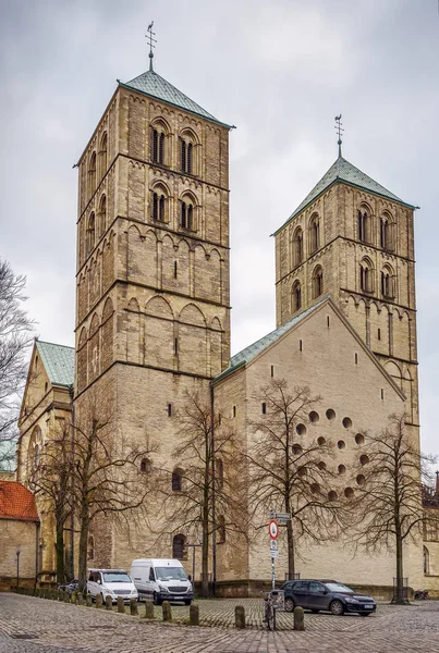 Katedra Munster Lub Paulus Dom Jest Kościołem Katedralnym Diecezji Munster — Zdjęcie stockowe