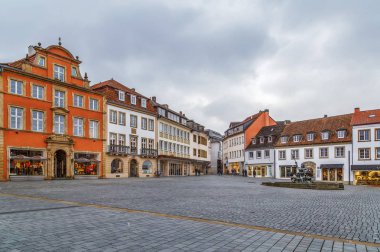 Pazar Meydanı (Markt) Paderborn şehir merkezinde, Almanya
