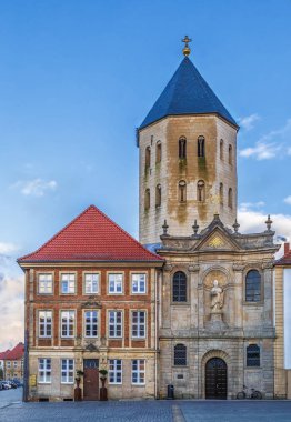 Pazar Meydanı (Markt) Paderborn şehir merkezinde, Almanya