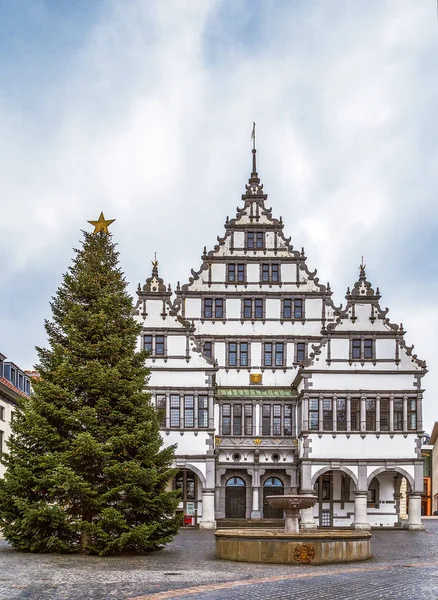 Ayuntamiento Renacentista Fue Construido 1616 Plaza Centro Paderborn Alemania — Foto de Stock