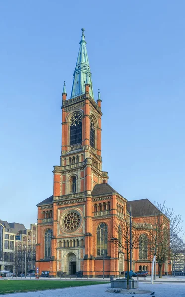 John Church Duits Johanneskirche Met Haar Bijna Hoge Toren Het — Stockfoto