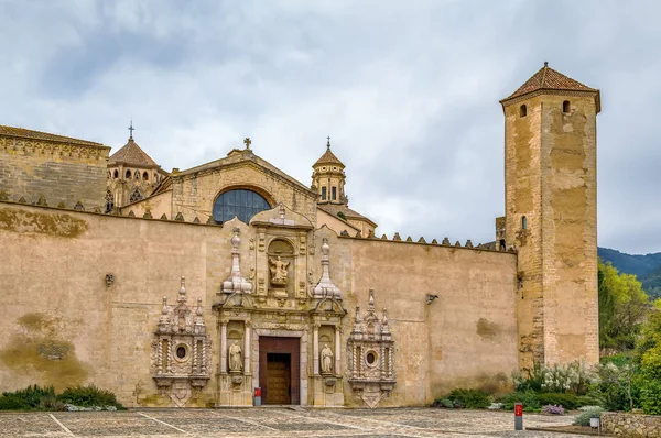 Santa Maria Poblet Királyi Abbey Egy Cisztercita Kolostor Katalóniában 1151 — Stock Fotó