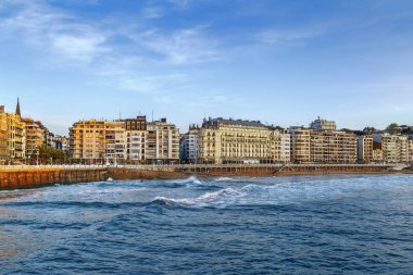Bay of Biskay, İspanya'dan San Sebastian görünümünü