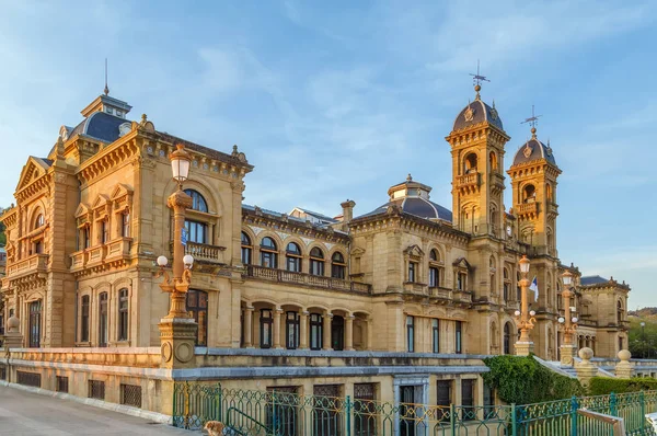 Ayuntamiento San Sebastián Encuentran Antiguo Casino Ciudad Junto Bahía Concha — Foto de Stock