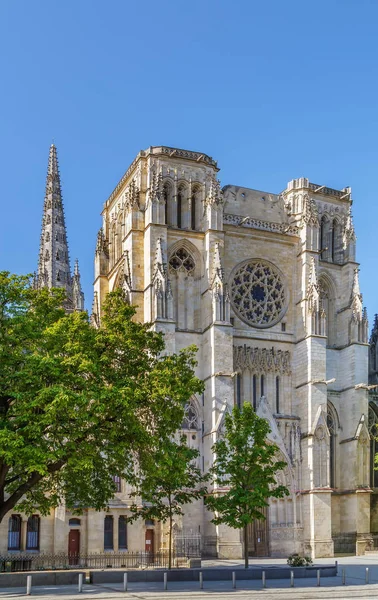 Kathedraal Van Sint Andreas Kortweg Bordeaux Cathedral Een Rooms Katholieke — Stockfoto