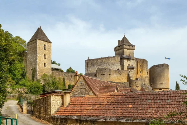 Chateau Castelnaud Середньовічна Фортеця Комуні Кастельно Шапель Перігорд Південна Франція — стокове фото