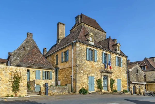 Ulice Historickými Domy Obci Domme Departementu Dordogne Francie — Stock fotografie