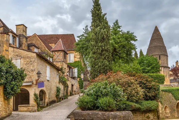 Ulica Historycznym Centrum Sarlat Caneda Departament Dordogne Francja — Zdjęcie stockowe