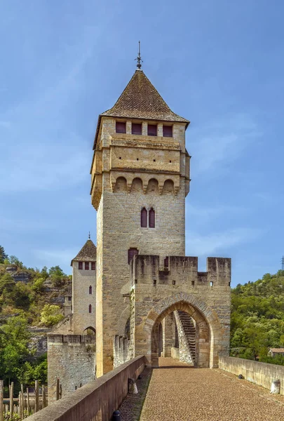 Pont Valentre Een 14E Eeuwse Zes Span Versterkte Stenen Boogbrug — Stockfoto