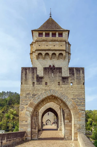 Pont Valentre Een 14E Eeuwse Zes Span Versterkte Stenen Boogbrug — Stockfoto