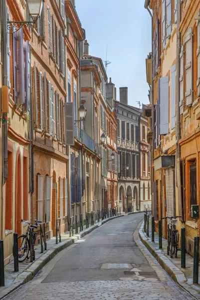 Rua Estreita Centro Histórico Toulouse França — Fotografia de Stock