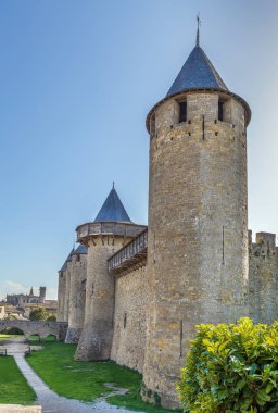  Cite de Carcassonne is a medieval citadel located in the French city of Carcassonne. Towers and wall
