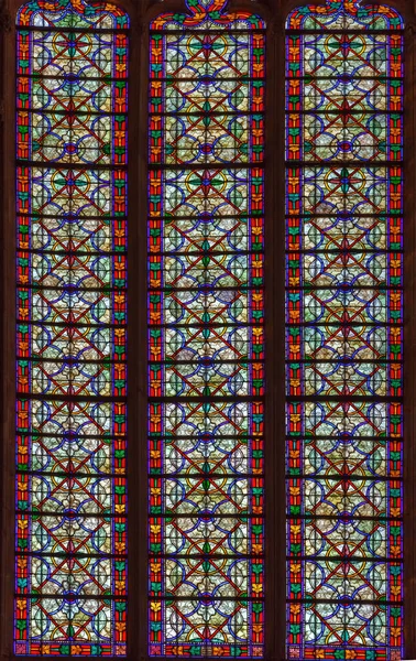 Stained Glass Window Basilica Saints Nazarius Celsus Carcassonne France — Stockfoto