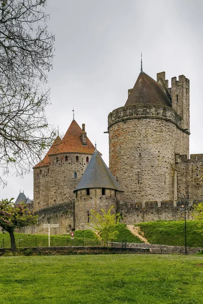 Cite Carcassonne Una Cittadella Medievale Situata Nella Città Francese Carcassonne — Foto Stock