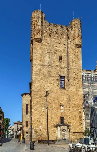 Bývalý Palác Arcibiskupů Narbonne Francie Věž — Stock fotografie
