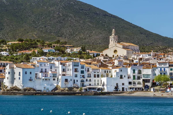 Uitzicht Cadaques Vanaf Zee Catalonië Spanje — Stockfoto