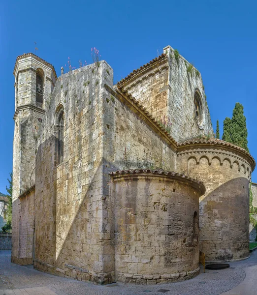 Church San Vicente Besalu City Center Spain — Stock Photo, Image