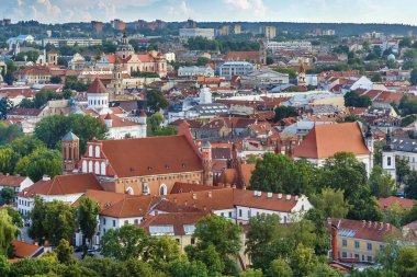 Litvanya 'nın Üç Haç Tepesi' nden Vilnius şehri