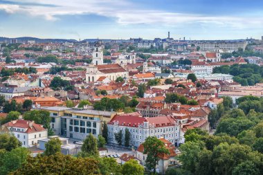 Litvanya 'nın Üç Haç Tepesi' nden Vilnius şehri