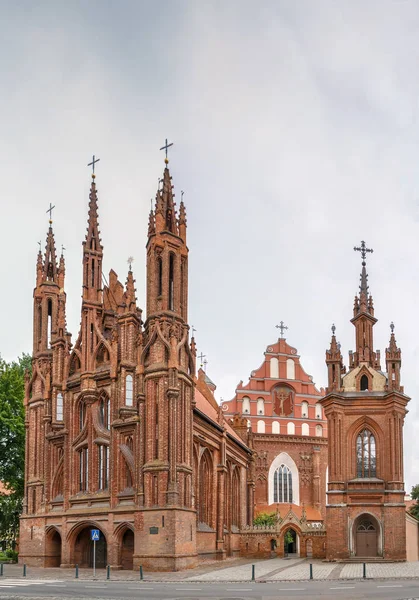 Igreja Santa Ana Igreja Bernardina Vilnius Lituânia — Fotografia de Stock