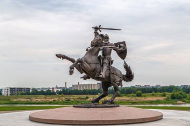 Vytis heykel Kaunas Kalesi, Litvanya yakınındaki