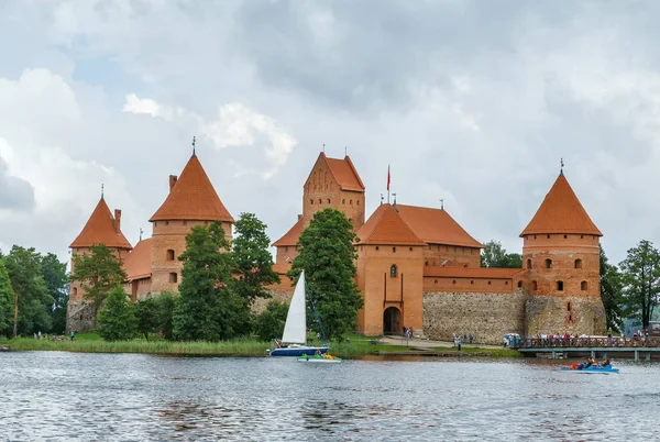 Trakai Island Castle Castello Situato Trakai Lituania Isola Del Lago — Foto Stock