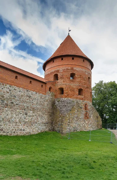 Trakai Island Castle Castello Situato Trakai Lituania Isola Del Lago — Foto Stock