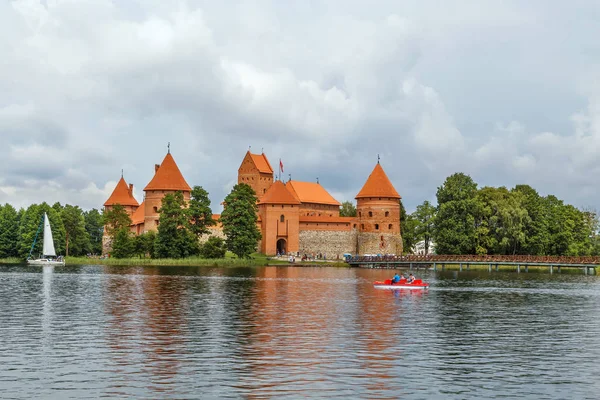 Trakai Island Castle Island Castle Located Trakai Lithuania Island Lake — Stock Photo, Image