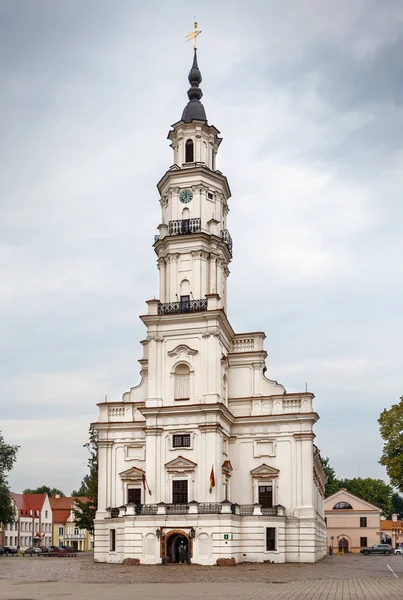 Das Rathaus Von Kaunas Steht Inmitten Des Rathausvorplatzes Herzen Der — Stockfoto