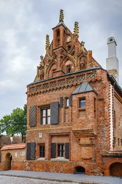 House Perkunas Een Van Meest Originele Gotische Seculiere Gebouwen Gelegen — Stockfoto