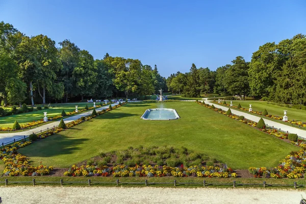 Jardín Con Fuente Parque Botánico Palanga Linuania — Foto de Stock