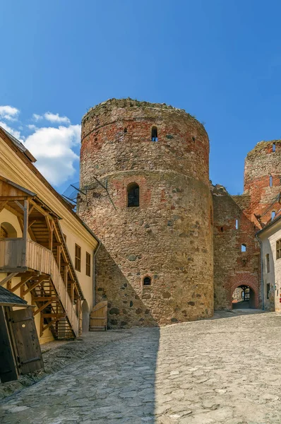 Restored Part Bauska Castle Lanvia Castle Courtyard — Stock Photo, Image