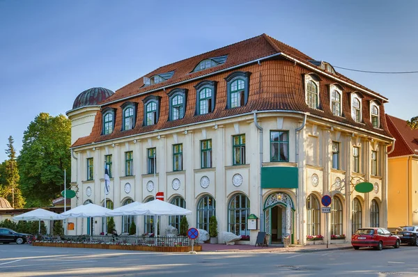 Historisch Gebouw Van Hotel Centrum Van Stad Van Parnu Estland — Stockfoto