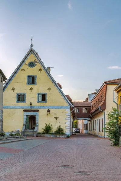 Ulice Hiastorical Domu Centru Města Parnu Estonsko — Stock fotografie