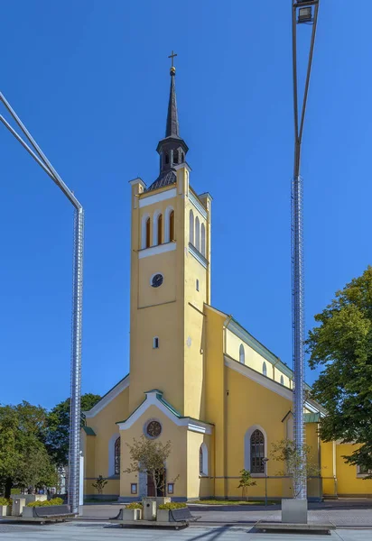 Chiesa San Giovanni Stile Neogotico Nel Cuore Della Città Tallinn — Foto Stock