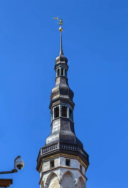 Ratusz Tallinie Starego Miasta Tallinnie Wieża — Zdjęcie stockowe
