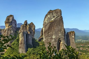 Manzara içinde Meteora, Yunanistan