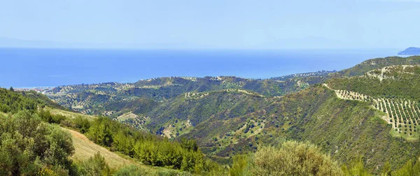 Llandscape na półwyspie Kassandra, Chalkidiki, Grecja — Zdjęcie stockowe