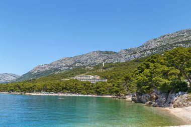 Brela, Hırvatistan Adriyatik Denizi kıyısında görünümünü