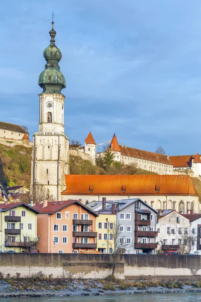 St. Jakob prestegjeld, Burghausen, Tyskland – stockfoto