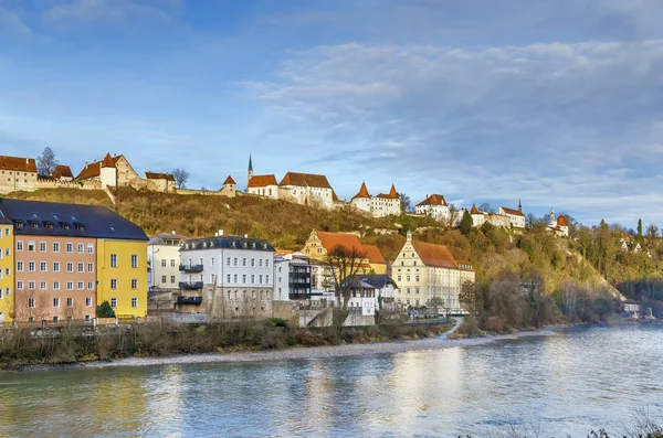 Widok z Burghausen, Niemcy — Zdjęcie stockowe