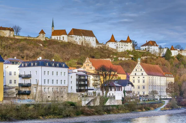 Widok z Burghausen, Niemcy — Zdjęcie stockowe