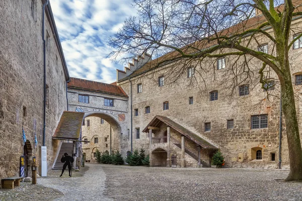 Ccourt Yard in Burghausen Castle, Duitsland — Stockfoto