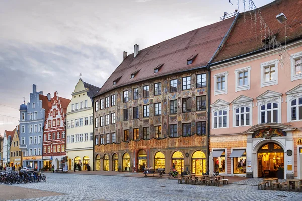 Altstadt street en Landshut, Alemania — Foto de Stock