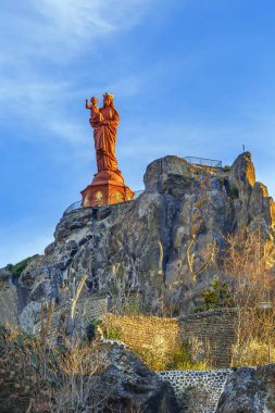 Statue of Notre-Dame de France, Le Puy-en-Velay, France clipart